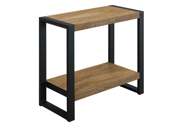 Monarch Specialties Inc. Mango Wood-Look Accent Table with Black Metal Frame-0