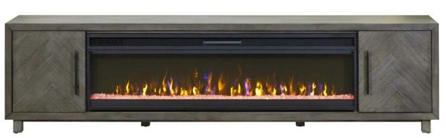 Martin Furniture Palisades Brushed Gray 80" Fireplace TV Stand-1
