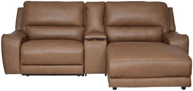 Signature Design by Ashley® DeepWakes 3-Piece Caramel Right Arm Facing Power Reclining Sectional with Chaise-0