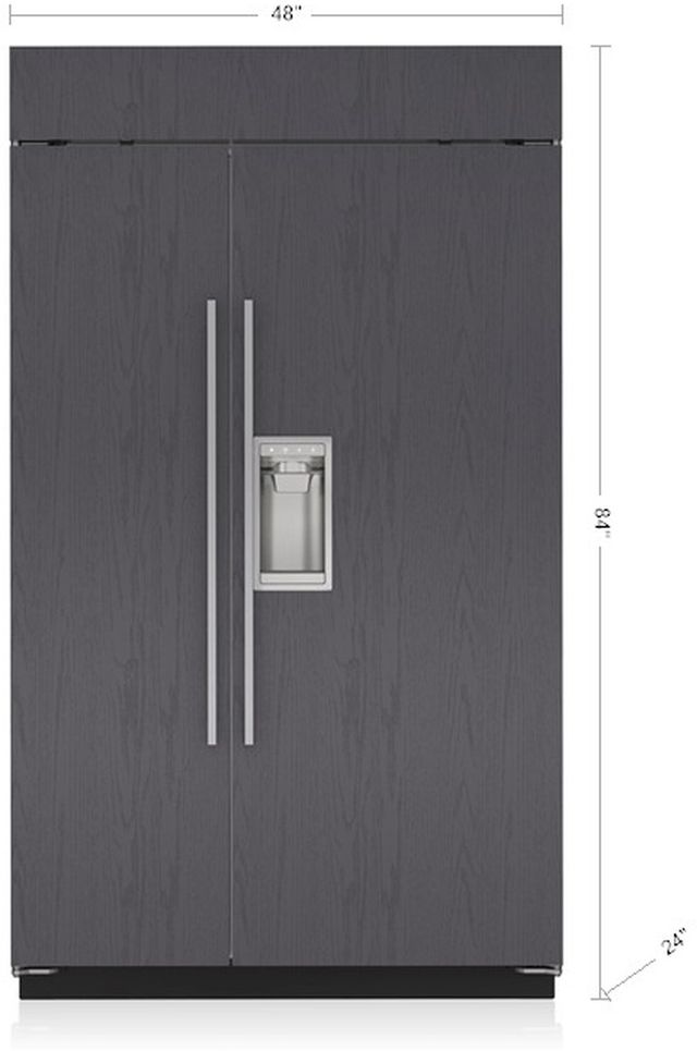 Sub-Zero® Classic Series 48" 28.4 Cu. Ft. Panel Ready Side-by-Side Refrigerator with Ice and Water Dispenser-2