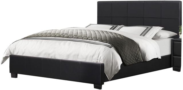 Homelegance® Lorenzi Black Eastern King Platform Panel Bed-2