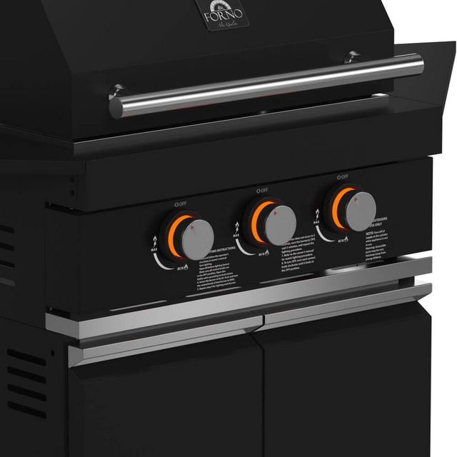 FORNO® Alta Qualita 5 Burner 176" Black Outdoor Kitchen Kit-4