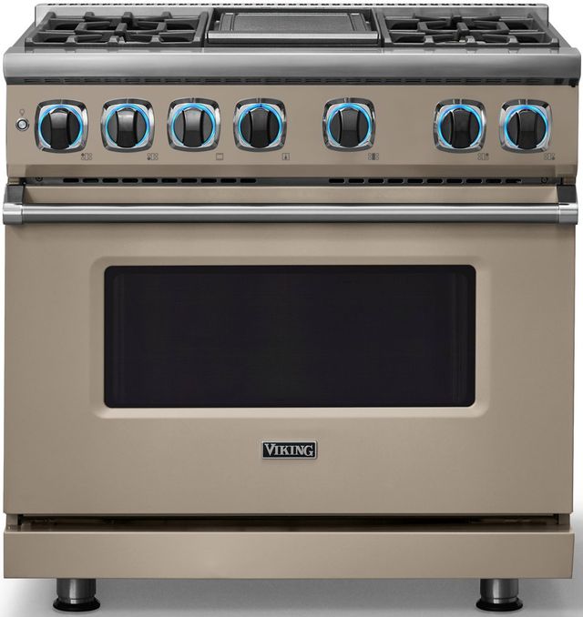 Viking® 7 Series 36" Nantucket Pro Style Dual Fuel Range with Griddle-3
