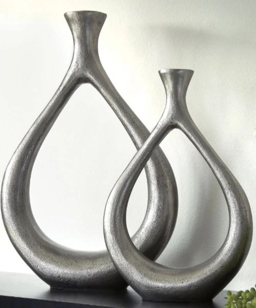 Signature Design by Ashley® Dimaia 2-Piece Antique Silver Vase Set-1