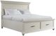 Elements International Slater Antique White King Platform Storage Bed-0