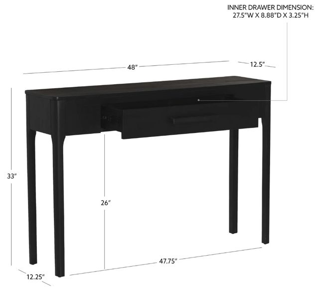 Powell® Wexler Black Console Table-2
