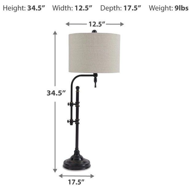 Signature Design by Ashley® Anemoon Black Table Lamp-2