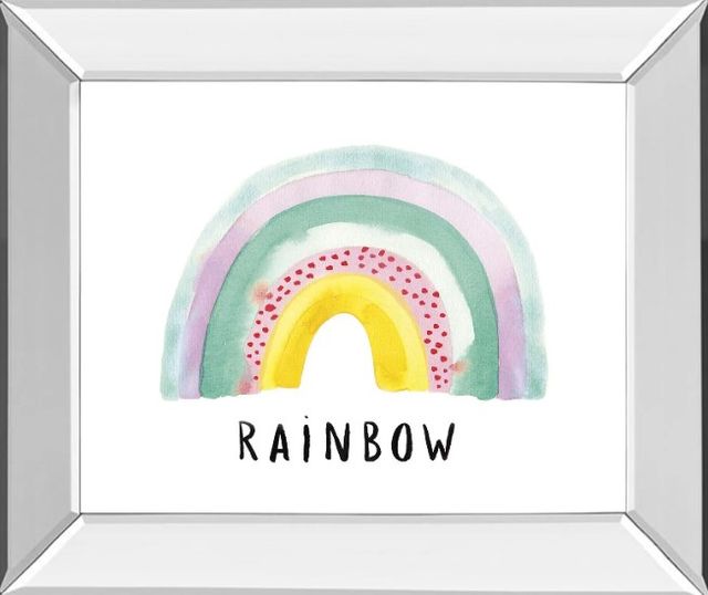 Classy Art Rainbow Joy by Joelle Wehkamp Mirrored Frame Wall Art-0