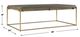 Uttermost® Surround Dark Walnut Coffee Table with Brushed Brass Frame-2