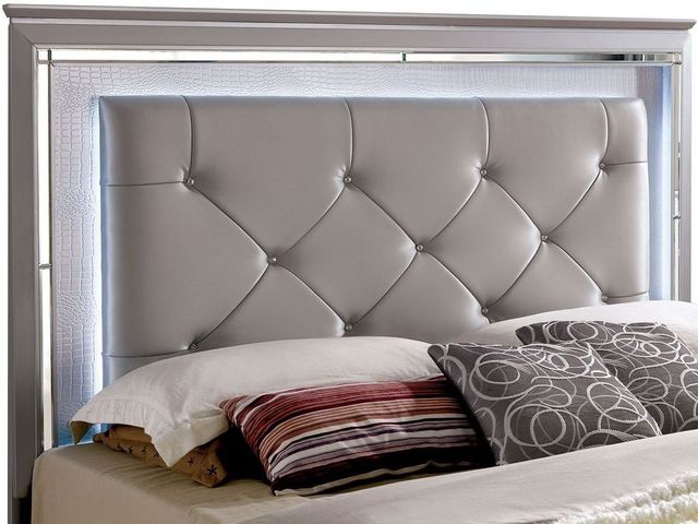 Furniture of America® Bellanova Gray Queen Upholstered Bed-2