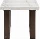 ACME Furniture Edwyn White Marble Top End Table with Brown Base-3