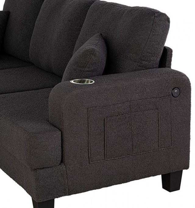 Furniture of America® Cinderford Dark Gray Sofa-3