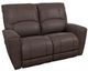 La-Z-Boy® Cassian Walnut Leather Manual Reclining Loveseat-0