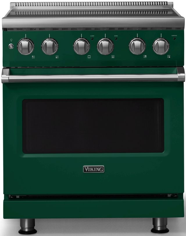Viking® 5 Series 30" Ivy Pro Style Electric Range with Polished Chrome Trim-0