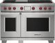 Wolf® 48" Stainless Steel Pro Style Dual Fuel Range and Infrared Charbroiler and Infrared Griddle-0