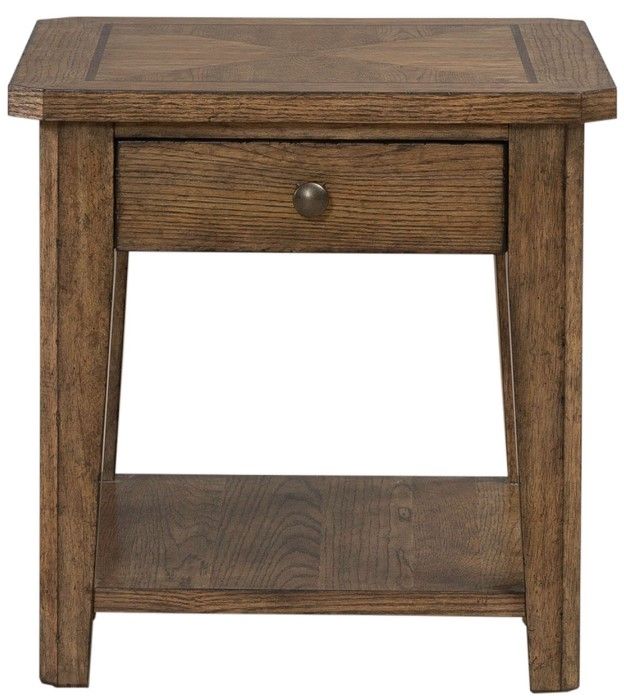 Liberty Furniture Carolina Park Amber Brown End Table-2