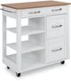 homestyles® Storage Plus Off-White Kitchen Cart-1