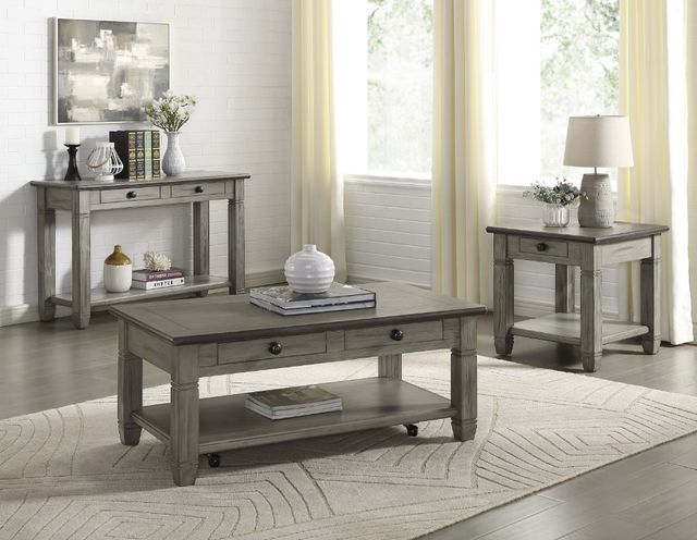 Homelegance® Granby Antique Gray Sofa Table with Coffee Top -1