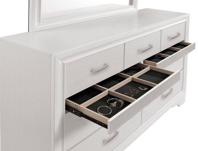 Coaster® Miranda White Dresser and Mirror Set-2