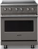 Viking® 5 Series 30" Damascus Gray Pro Style Electric Range with Polished Chrome Trim-0