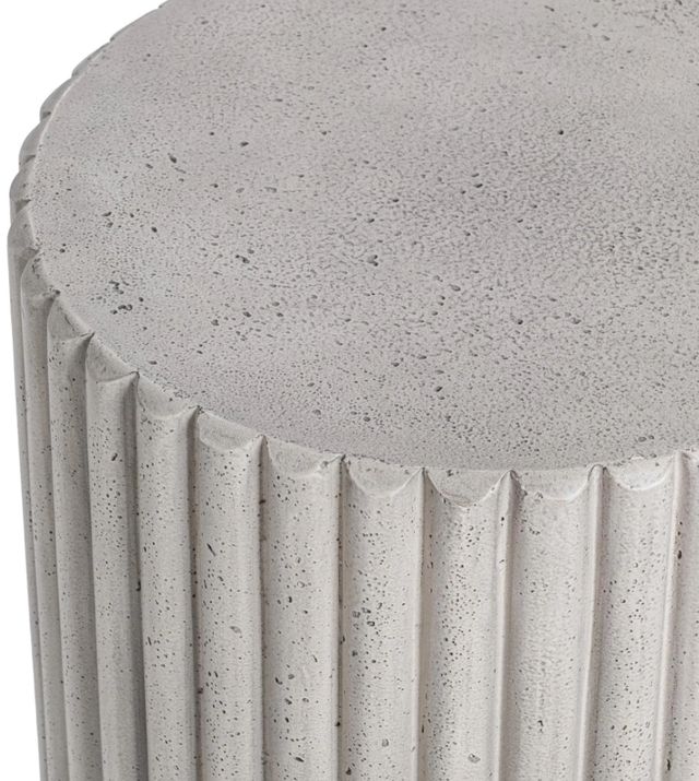 Classic Home Givens Light Gray Concrete Outdoor Accent Table-4