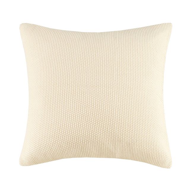 Olliix by INK+IVY Bree Knit Ivory 26" x 26" Euro Pillow Cover-0
