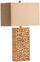 Crestview Collection Stacked Wood Brown Table Lamp-0