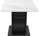Monarch Specialties Inc. White 36" x 60" Stone Top Dining Table with Black Laminate Base-4