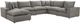 TOV Furniture Cali 7-Piece Slate Modular Sectional and Large Chaise-0