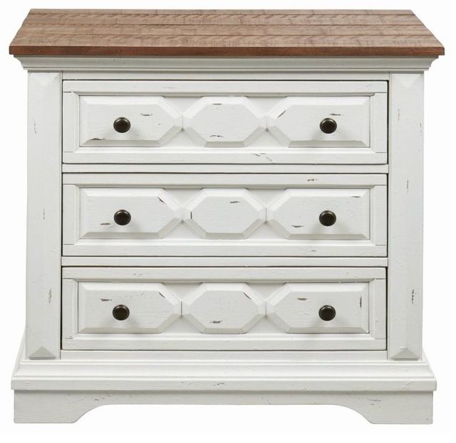 Coaster® Celeste Rustic Latte And Vintage White Nightstand-0