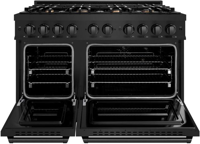 ZLINE Classic 48" Black Stainless Steel Pro Style Dual Fuel Range-2