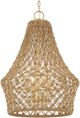 Uttermost® Macrame Brown/Gold 4-Light Pendant-3