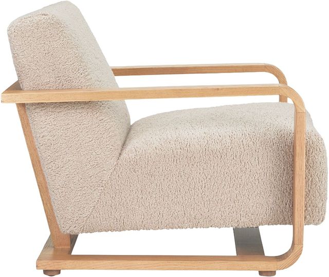 Moe's Home Collection Eckersley Beige Faux Shearling Lounge Chair-2