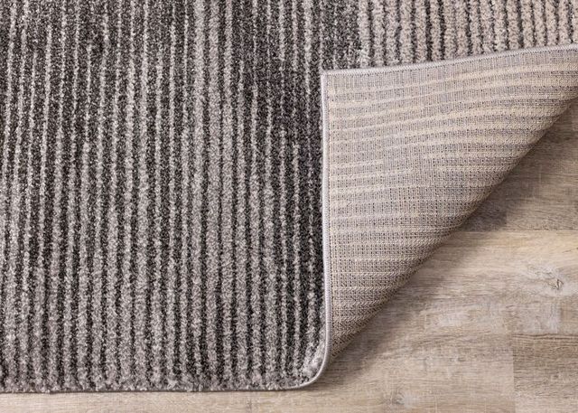 Kalora Interiors Breeze Grey Distressed Lines 5'3" x 7'7" Rug-2