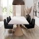 TOV Furniture Rishi White Rectangular Dining Table with Natural Base-1
