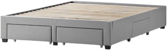 Malouf® Watson Stone California King Upholstered Storage Platform Bed-0