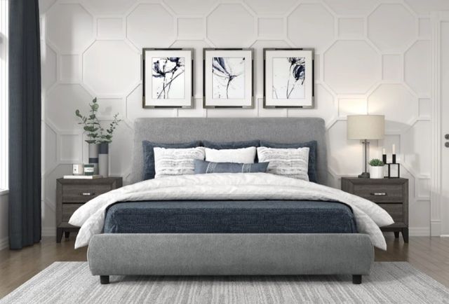 Homelegance® Alford Gray Queen Platform Bed-1