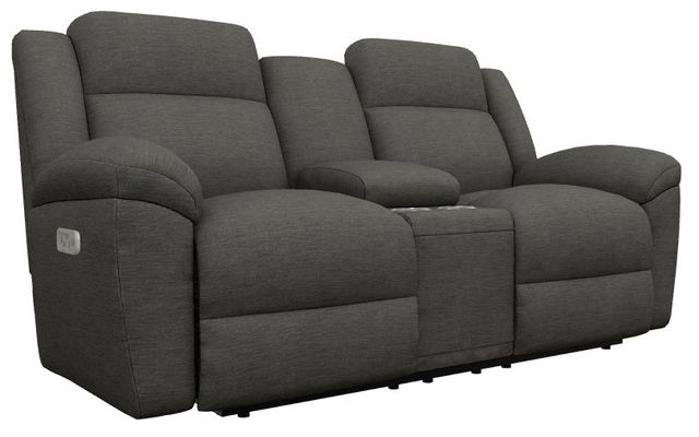 La-Z-Boy® Joel Slate Power Reclining Loveseat with Console, Headrest, and Lumbar-0