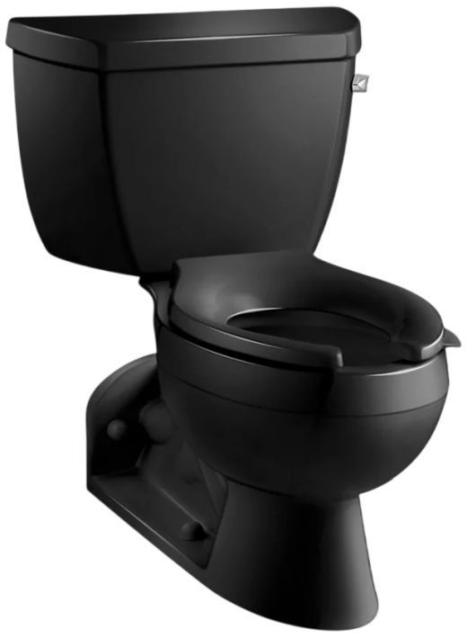 KOHLER® Barrington™ Black 2-Piece Right-Hand Trip Elongated Toilet, 1.0 Gpf-0