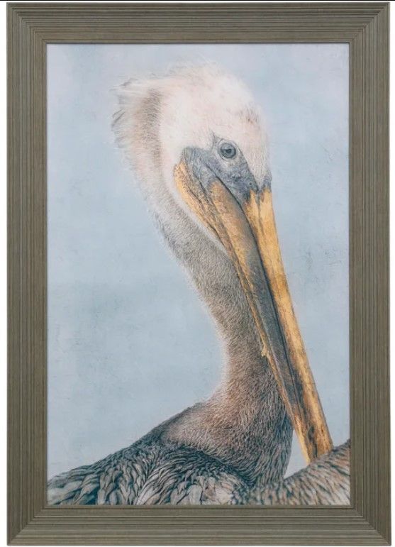 Stylecraft Long Beak Bird I Black/Light Blue/White/Yellow Wall Art-0