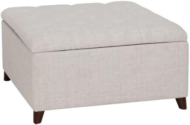 Linon Bella Natural Square Storage Ottoman-0