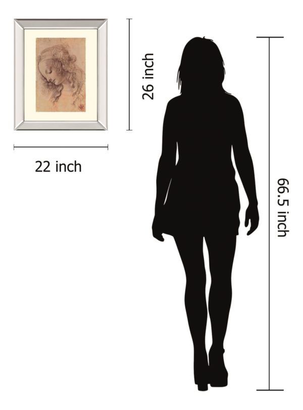 Classy Art Testa Di Donna Di Profilo by Leonardo Da Vinci Wall Art-2
