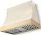 La Cornue CornuFé Marquee 36" Morning Dew Range Hood with Polished Brass Trim-0