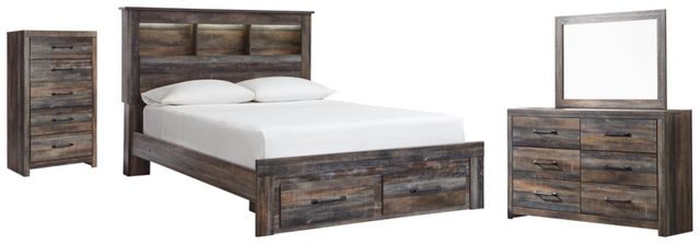 Signature Design by Ashley® Drystan 4-Piece Multi Queen Bookcase Bed Set-0