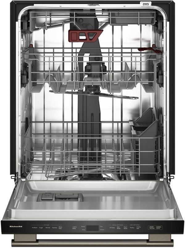 KitchenAid® 24" Black Ore Third Level Jet Rack Top Control Built-In Dishwasher with 40+ Total Wash Jets-1