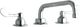 Elkay Chrome 8" Centerset Concealed Deck Faucet with 8" Tube Spout and 4" Wristblade Handles-0