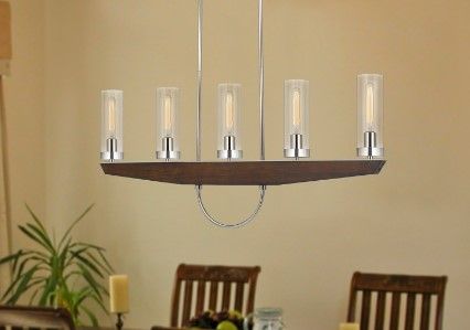 Cal® Lighting & Accessories Ercolano Pine Chandelier-1