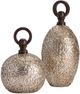 Crestview Collection Tinsdale 2-Piece Silver Leaf Vase Set-0