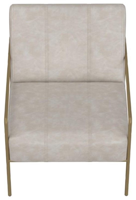 International Furniture Direct Aragon Ivory/Gold Accent Chair-1