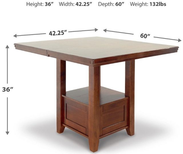 Signature Design by Ashley® Ralene Medium Brown Counter Dining Table-7